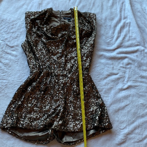 French Connection womens romper sequins party size 10 New Year’s Eve Y2K - Picture 13 of 14